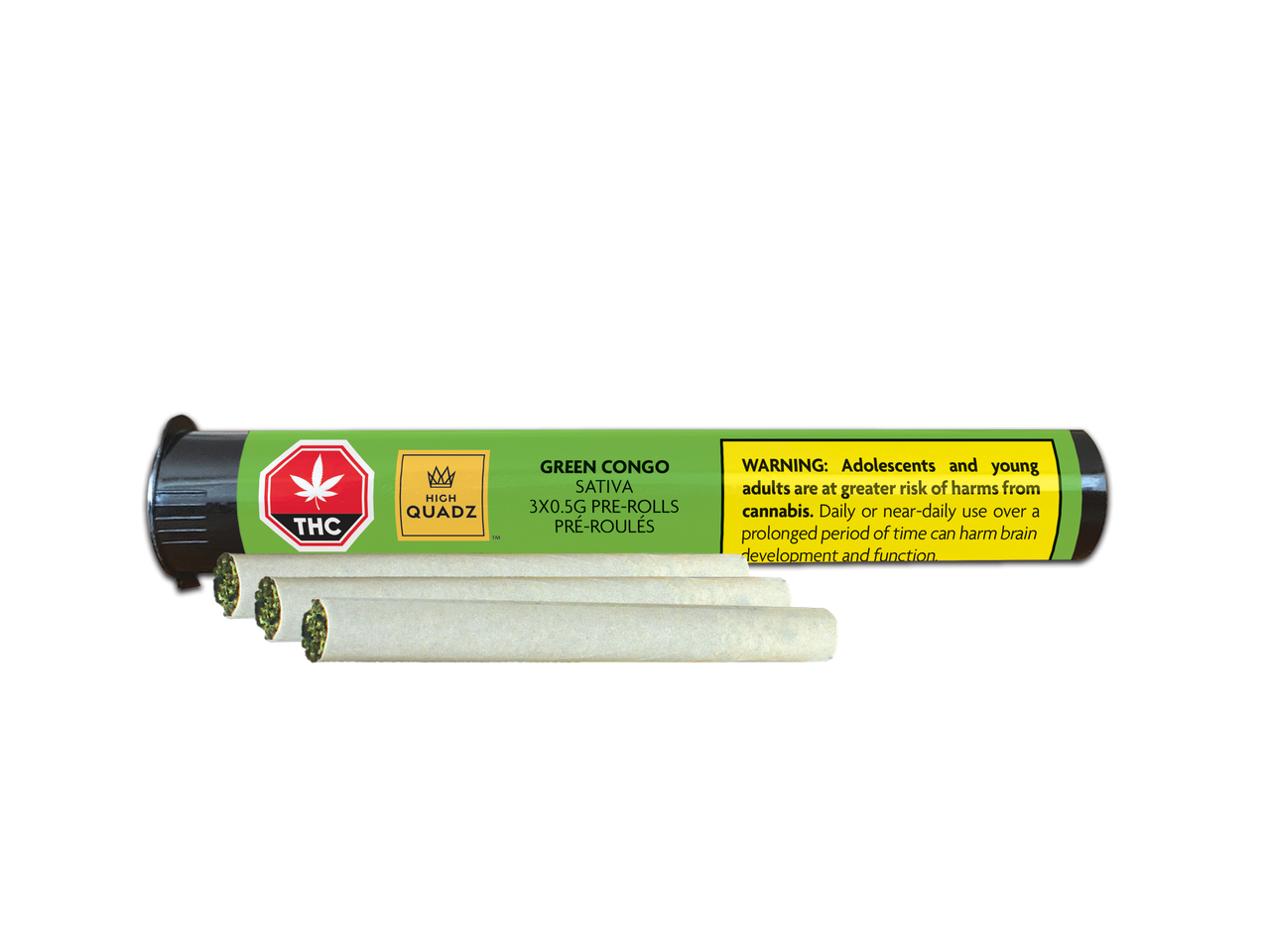 HIGH QUADZ - GREEN CONGO PRE-ROLLS